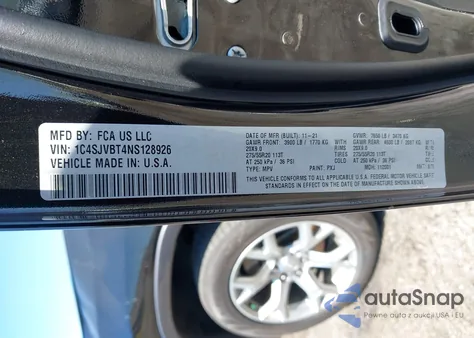 2022 Jeep Wagoneer Series Ii 4X4 из США, поврежденный, VIN 1C4SJVBT4NS128926